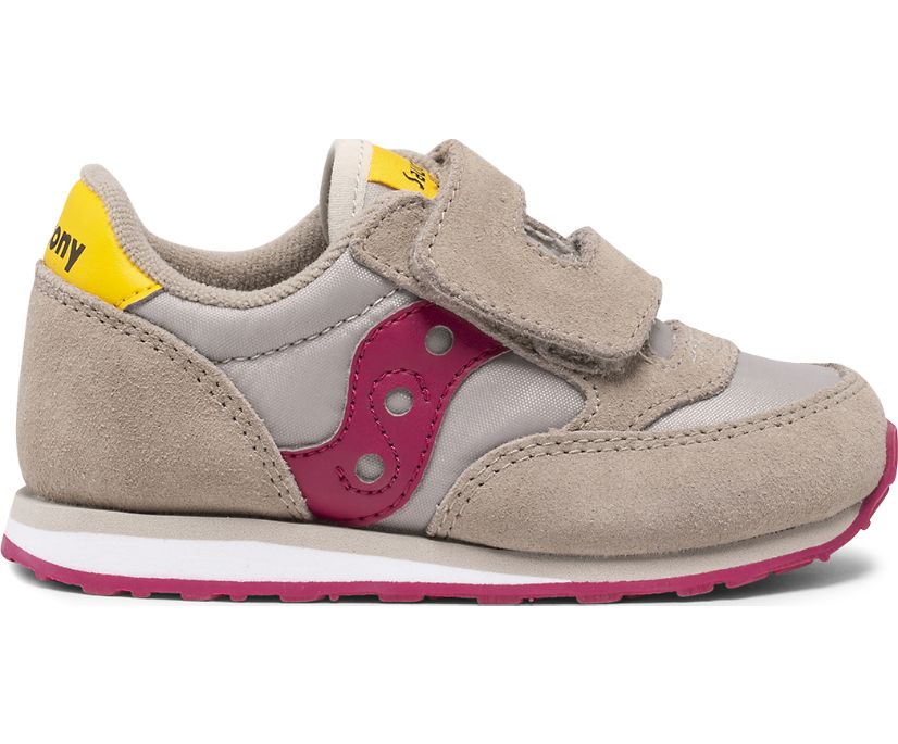 Tenis Saucony Baby Jazz Hook & Loop Niños Grises Vino | México 729QMAZ